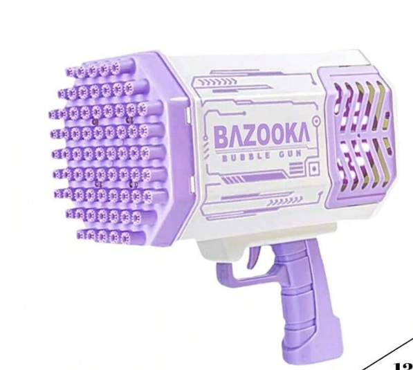 Pistolas De Burbujas Para Niños Grande con luz de 69 agujeros