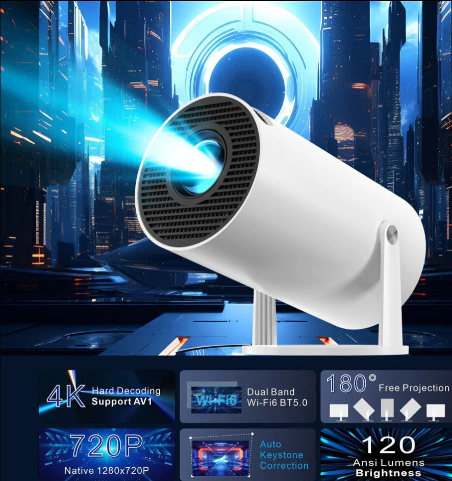 Proyector inteligente portátil HY300 H713 HD, inalámbrico, para teléfono móvil, resolución 720p 4k, para el hogar